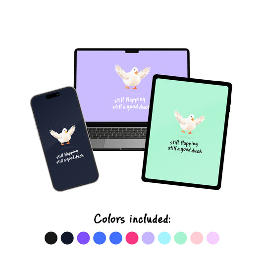 still flapping, still a good duck wallpaper pack