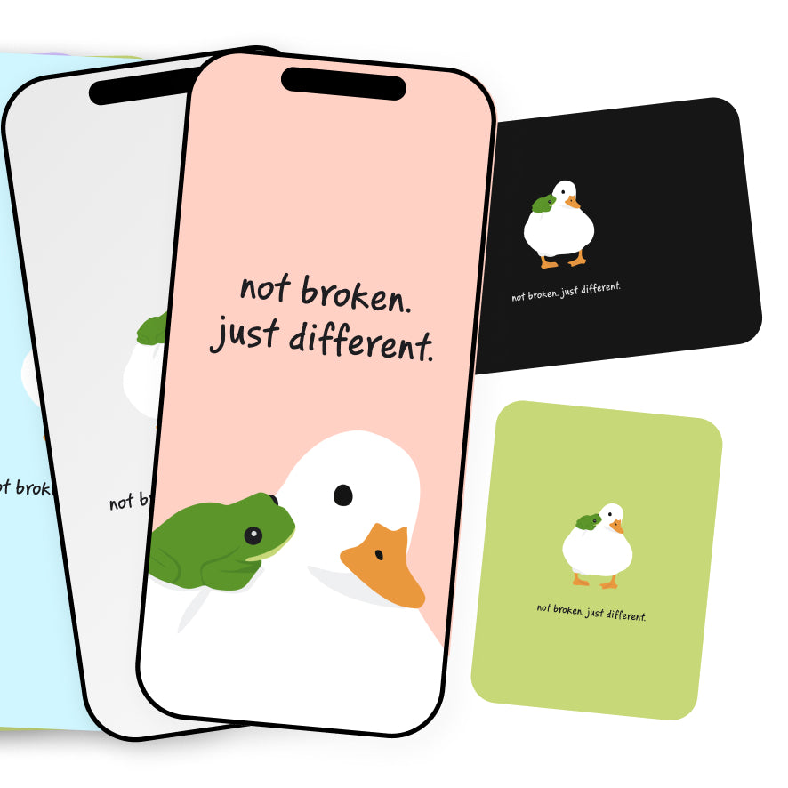 not broken. just different wallpaper pack