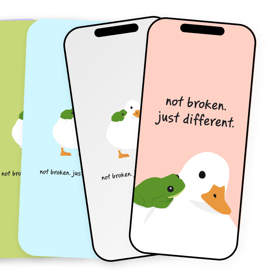 not broken. just different wallpaper pack